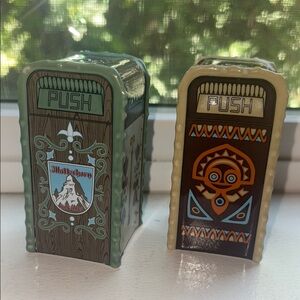 Disney Trash Can Salt and Pepper Shakers.